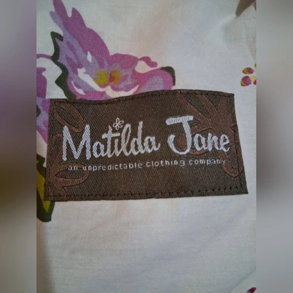 Matilda Jane Floral Tote Bag - Purple and Cream